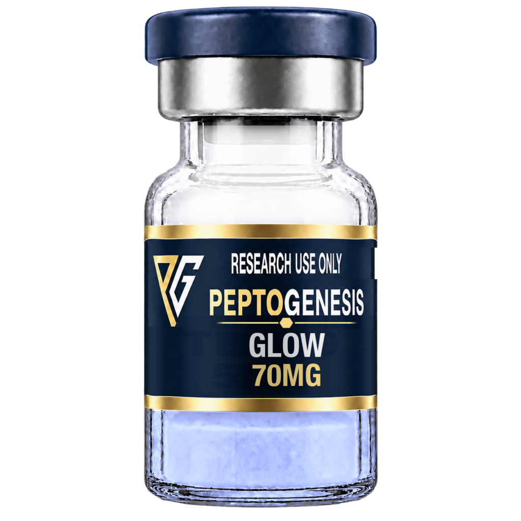 GLOW 70MG research vial